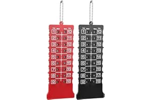 KIKYO Golf Score Counter, 2pcs Golf Shot Score Board 18 Hole ABS Golf Score Indicator Small Scorer for Golfers
