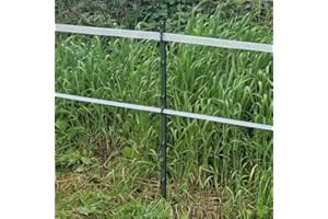 Doblit Green 3FT Poly Post 105cm Tall Plastic Fencing Stake | Reinforced Electric Fence Pole | Ideal for Temporary Electric Fences | Portable Paddock Fencing Equestrian Livestock Grazing Control (30)
