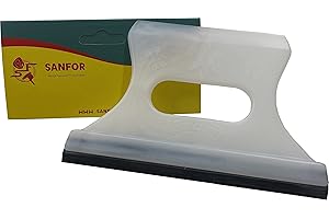 Sanfor Rascador Hielo Coche, Rascahielos Doble Funcion, Raspador de Hielo para el coche, Rasqueta de Hielo Parabrisas, Quitanieves del Coche, 1 unidad, Blanco