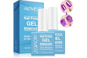 VXHDAG Nail Polish Remover (2 confezioni, 2x15ML), rimuove lo smalto professionale in 3-5 minuti per unghie naturali, in gel, scolpite, in modo facile e veloce, senza danneggiare le unghie