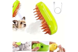 KSALUX - Brosse Vapeur Multifonction pour Chat et Chien | Démêlage et Rafraîchissement du Pelage | Technologie de Vapeur Avancée, Conception Douce, Sécurité Assurée, Orange, Plastique