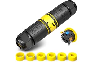 PEBA® Conector de cable resistente al agua de 5 pines, IP68, conector de cable impermeable, diámetro de 4-12 mm, caja de distribución exterior, 5 conductores, abrazadera de conexión con palanca para