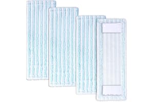 WISETEN 4 Nakładki do Mopa Leifheit Profi XL Micro/Profi XL Cotton Plus Duo, 2 Rodzaje Systemu Mikrofibry Wymienna Nakładka do Wszystkich Podłóg