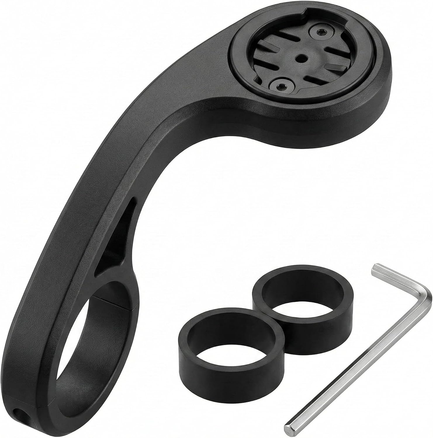 VertexOval Soporte de Bicicleta Frontal Compatible con Garmin Edge 1040 840 530 830 y iGPSPORT, Soporte Manillar Adelantado Ultraligero y Estable con 2 Anillos de Ajuste (34.6mm / 31.8mm)
