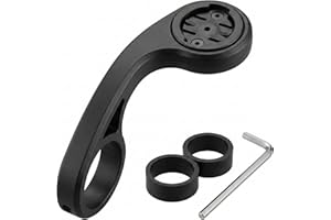 VertexOval Soporte de Bicicleta Frontal Compatible con Garmin Edge 1040 840 530 830 y iGPSPORT, Soporte Manillar Adelantado Ultraligero y Estable con 2 Anillos de Ajuste (34.6mm / 31.8mm)