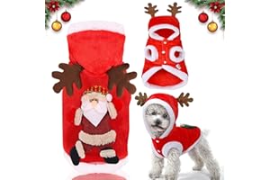 AOMAIGAD Abbigliamento per Animali Domestici di Natale,Cane Costume Natale per Cani e Gatti,Materiale di flanella di alta qualità,Comodo e caldo， il regalo di Natale preferito degli animali domestici (XL)