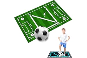 AVESSI Football Training Mat, Non Slip Soccer Training Mat for All Ages and Levels, Improve Speed, Strength, and Coordination, Enhance Football Skills Development, Dribbling Control, Step Training Equipment