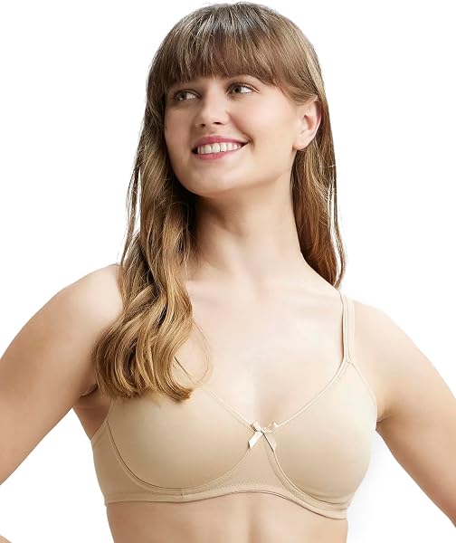 Jockey 1722 Women Wirefree Non Padded Super Combed Cotton Elastane Stretch Medium Coverage Everyday Bra with Concealed Shaper Panel