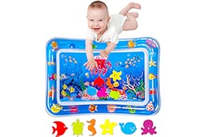 SUNSHINEMALL Grand tapis d'eau Bébé Sans Bpa Tapis de jeu d'eau Bébé Tapis de jeu d'eau Jouets sensoriels Tapis d'éveil Bébé 3 6 9 mois Tummy Time Toys Water Mat