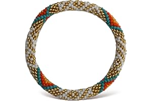 Yvelise Bracelet femme Népalais en perles - Fait main au Népal - Authentique