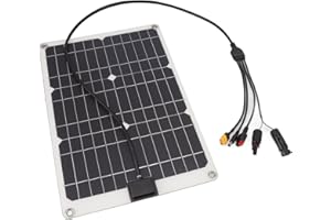 SALALIS 50w Solar Panel, Solar Charger 18v High Conversion Efficiency Solar Battery Panel Solar Panel Battery Charger with 4 Connectors for 18V Battery and DC Charging Equipment