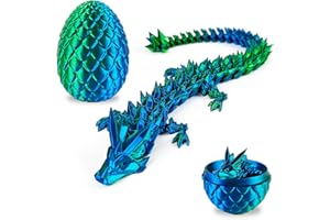 Tangdudu Drachenei mit Drache, Drache Ei 3D, 3D Druck Drache, 3D Gedruckter Überraschungsdrache Im Ei, Beweglicher Drache, Fidget-Spielzeug perfekt für Ostern Geburtstage Deko Stressabbau (Grün)