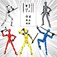 Cartlant 5Pcs T13 Action Figures, 3D Printed Titan 13 Stop Motion Figure Toys Dummy Set with 6 Weapons and 3 Hands, Flexible Movie Doll Anime N13 Robot Teenage Adult Collection Display Game Gift