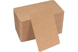 TOMOYUKI 150 Pezzi Kraft Paper, Biglietti da Visita in Marrone, Carte di Carta Kraft, Carta di Messaggio Vuoto per Parole Appunti Ufficio Regalo Fai Da Te - 8,9x5,2 cm/3,5x2,04 Pollici
