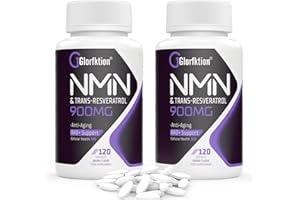 GLORFKTION NAD Sublingual Lozenges with Trans-Resveratrol 900mg, 120 Fast-Acting Lozenges Enhanced with Black Pepper for Max Absorption (120 Count (Pack of 2))