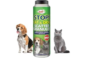Doff Stop! Cat & Dog Scatter Granules - 700g Shaker Pack – Dog and Cat Repellent Stops Pets from Fouling & Scratching - Outdoor Pest Repellent