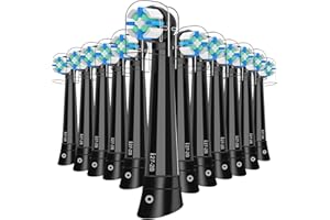 KISSTTA 12 Pack iO Brush Heads Compatible with Oral B iO Toothbrush Head, for Oral B iO 2 3 4 5 6 7 8 9 10 Series Electric Toothbrushes, Scientific Cleaning to Protect Teeth and Gums, Black