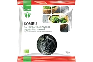Probios Alghe Kombu Biologiche - Alghe di Mare Naturali Senza Glutine - Kombu Essiccate e Raccolte in Modo Sostenibile - Conservate in Condizioni Ottimali per la Freschezza - Confezione da 1 x 50 g