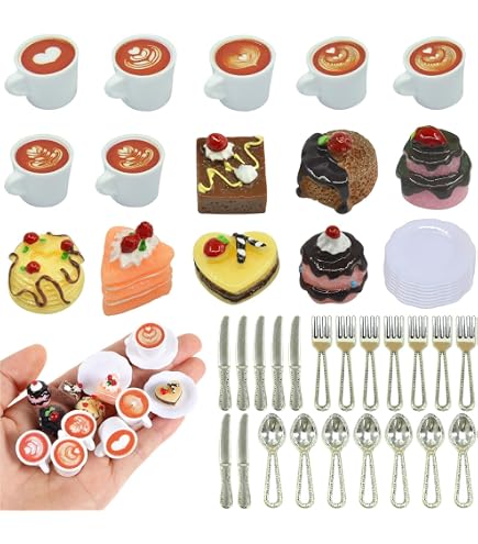 4 Pezzi Modello di Pane Casa delle Bambole, Cucina in Miniatura Panetteria Cibo Modello Giocattolo per Accessori per la Decorazione della Casa delle Bambole 1:12(4 pane di argilla