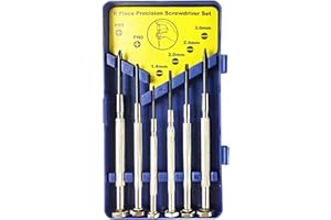 UDEWO 1 Pack Precision Screwdriver Set, Small Screwdriver Kit in case Precision Repair Tool Kit Pocket Size Screwdriver Kit Precision Mini Slotted Screwdriver Set for Jewelers Watchmaker iPhone
