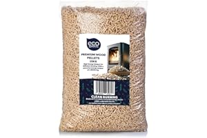 Eco Barn Premium Wood Pellets (1 x 15Kg Bag). Sustainable Heating, Wood Pellets Pizza Oven, Easy to Light, BSL Certified Barbecuing Wood Pellets or Pizza Pellets - Genuine Eco Barn Pellets