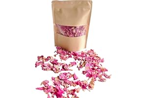 GENERISCH 100% natürliche Blumen, getrocknete Rosenblüten, Rose, Jasmin, rote Rosenblätter, Lavendel, vegan Blumenmix, Blumenkonfetti, Wellness, Deko, Hochzeit, Rosenknospen (Rosenblüten rosa)