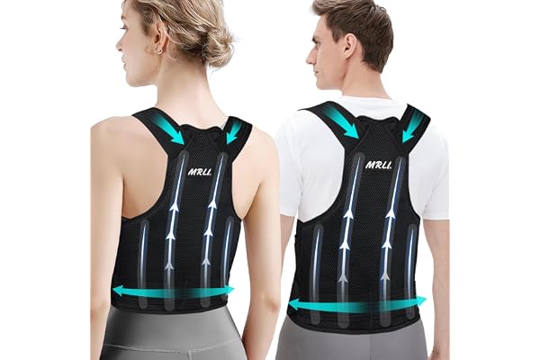 Ryggstödsbä rygg rak hållare hållningskorrigering kvinnor: Justerbar hållning korrigering bä för män – andningsbar rygg posture Corrector – justerbar rak hållningstränare svart L