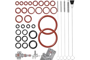 Ancable Lot de 30 joints toriques en silicone compatibles avec les machines à café Philips Saeco - Avec kit de brosse de nettoyage pour valve de support, soupape à vapeur, groupe café et soupape