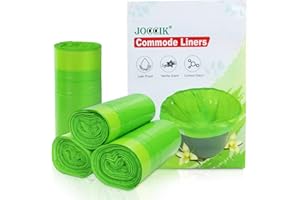 JOCCIK Commode Liners for Bedside Commode Vanilla Scent Diposable Bags 100pcs Universal Fit Most Standard Toliet Chair Bucket