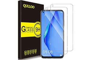 QULLOO Kompatybilny z Huawei P40 Lite folia ochronna na ekran ze szkła hartowanego, twardość 9H HD przezroczysta folia ochronna do Huawei P40 Lite - 2 sztuki