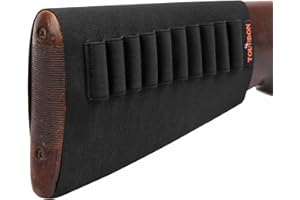 Tourbon Titolare Durevole Elastico Nero Fucile Buttstock Rifle Cartridge Shell Ammo - Tenere 10 Shell (Nero)