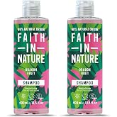 FAITH IN NATURE%99 Doğal Besleyici Şampuan T&uuml;m Sa&ccedil; Tipleri İ&ccedil;in (Ejder Meyvesi, 400 ml) (2 paketi)