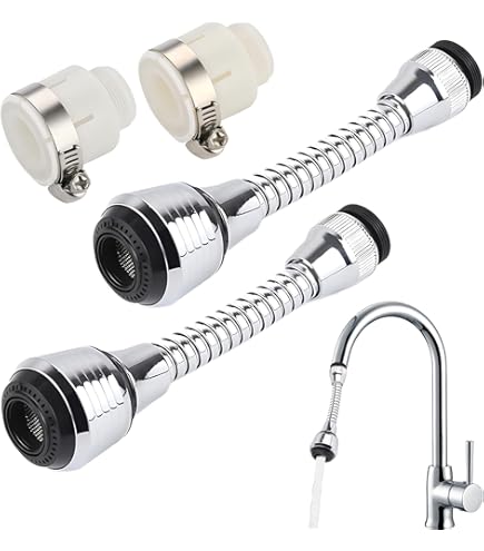 Waledano® Kraan Verlengstuk - 360 Graden Roterende Kraanslang Waterbesparend Draaibaar 2 Standen Kraan Opzetstuk Douche Keuken Sproeikop Kraankop Keukenkraan Flexibele Waledano® Kraan Verlengstuk - 360 Graden Roterende Kraanslang Waterbesparend Draaibaar 2 Standen Kraan Opzetstuk Douche Keuken Sproeikop Kraankop Keukenkraan Flexibele
