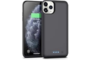 Trswyop Akku Hülle für iPhone 11 Pro Max 【6,5 Zoll Hohe Kapazität】 7800mAh Zusatzakku Ladehülle Handyhülle Tragbare Power Bank Akku Battery Case Akkuhülle für iPhone 11 Pro Max