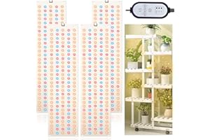 FORMIZON Lámpara de Planta, Lámpara de Cultivo LED con 10 Niveles de Atenuación, 3 Modos de Iluminación y Temporizador (4/8/12H), Panel de Luz de Crecimiento de Espectro Completo con Control de Zonas
