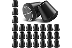 Lytool Chair Leg Floor Protectors, 26pcs Silicone Chair Leg Caps 14-20mm with Wrapped Felt, Furniture Feet Protectors Pads, Chair Feet Floor Protectors