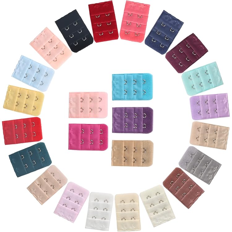 Lot De 12 Rallonges De Soutien-gorge - Noires, Blanches, Chair - 2 Ou 3 Crochets, élastiques, Pour Ajuster La Taille