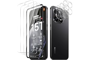 Yenwen Schutzfolie für Xiaomi 15T 5G für Panzerglas, 3 Stück Displayschutz mit 3 Stück Kameraschutz Glas, 9H Schutzglas Screen, Unterstützt Fingerabdruck-ID, Handy Folie für Mi 15 T mit Rahmen