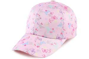 MniJiza Cappello da Sole Estivo da Bambina Gatto Farfalle Floreali Cappello da Bambina