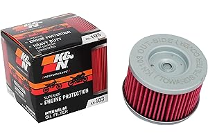 K&N Motorcycle Oil Filter: High Performance, Premium, Designed to be used with Synthetic or Conventional Oils: Fits Select Honda Vehicles (see product description for vehicles), KN-103
