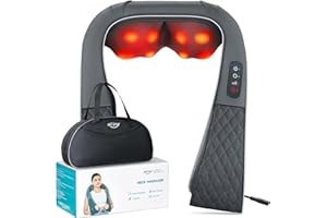 ALLJOY Shiatsu masażer karku, pleców, ramion, przenośne urządzenie do masażu ramion z rotacją 3D, prezent dla mężczyzn, kobiet, mamy, taty