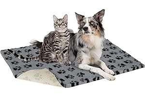 Vetbed Tapis antidérapant Motif Pattes Gris 2,5 x 91,4 x 61 cm