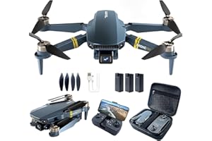 CHUBORY 2650 ft Control Range Super Endurance Foldable Drone with Camera for Beginners–60+ min Flight Time, WiFi Quadcopter with 4K HD Camera, Brushless Motor, Auto Hover, Follow Me (3 Batteries)