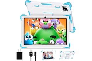 SEMEAKOKO Kids Tablet,10.1 Inch Android 14 Tablets,10G RAM+64GB ROM,7000mAh,Octa-Core,WiFi2.4G,BT 5.0,Toddler Tablet,Kid-Proof Case,IWawa Children's System,Google Play Store,Gift for Kids-Blue