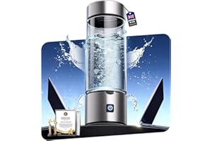 IUHFSIFS Hydrogen Water Bottle Ultra【300% Hydrogen Concentration Technology】Hydrogen Water Bottle SPE PEM Nano grade electrolytic sheet【24 Hour Hydrogen Lock & Concentrated Hydrogen】 420ML Portable