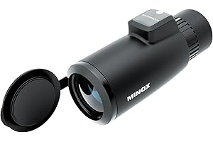 Minox MD C 7x42 Monokular Schwarz – Kompaktes Fernrohr-Teleskop mit analogem Kompass – Inkl. Trageriemen und Köcher