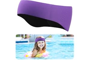 OWNKIM Bandeau de Natation Enfant, Bandeau de Natation Enfant en Néoprène - Protection Auditive et Confortable pour les Activités Nautiques - Accessoire Ludique pour Piscine et Plage (Violet)