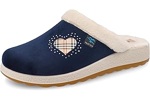 Fly Flot Ciabatta Donna Invernale In Morbido Tessuto, Sottopiede Antishock Sandali a ciabattaDonna