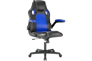 play haha. Sedia da gioco Sedia da ufficio Sedia girevole Sedia da computer Sedia da lavoro Sedia da ufficio Sedia ergonomica Sedia da corsa Sedia in pelle (Blu)