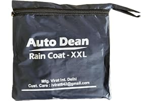 Auto Dean Premium Dark Blue Nylon Hooded Waterproof Long Lightweight Waterproof zip Raincoat/Overcoat Full Length (Unisex) xl. For Height under 6ft weight 70-75kg and waist upto 34